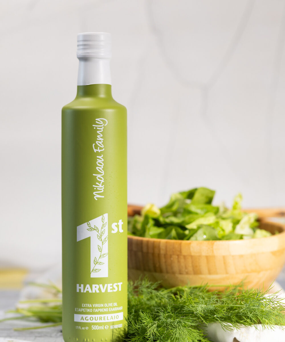 First harvested extra virgin olive oil Nikolaou Family