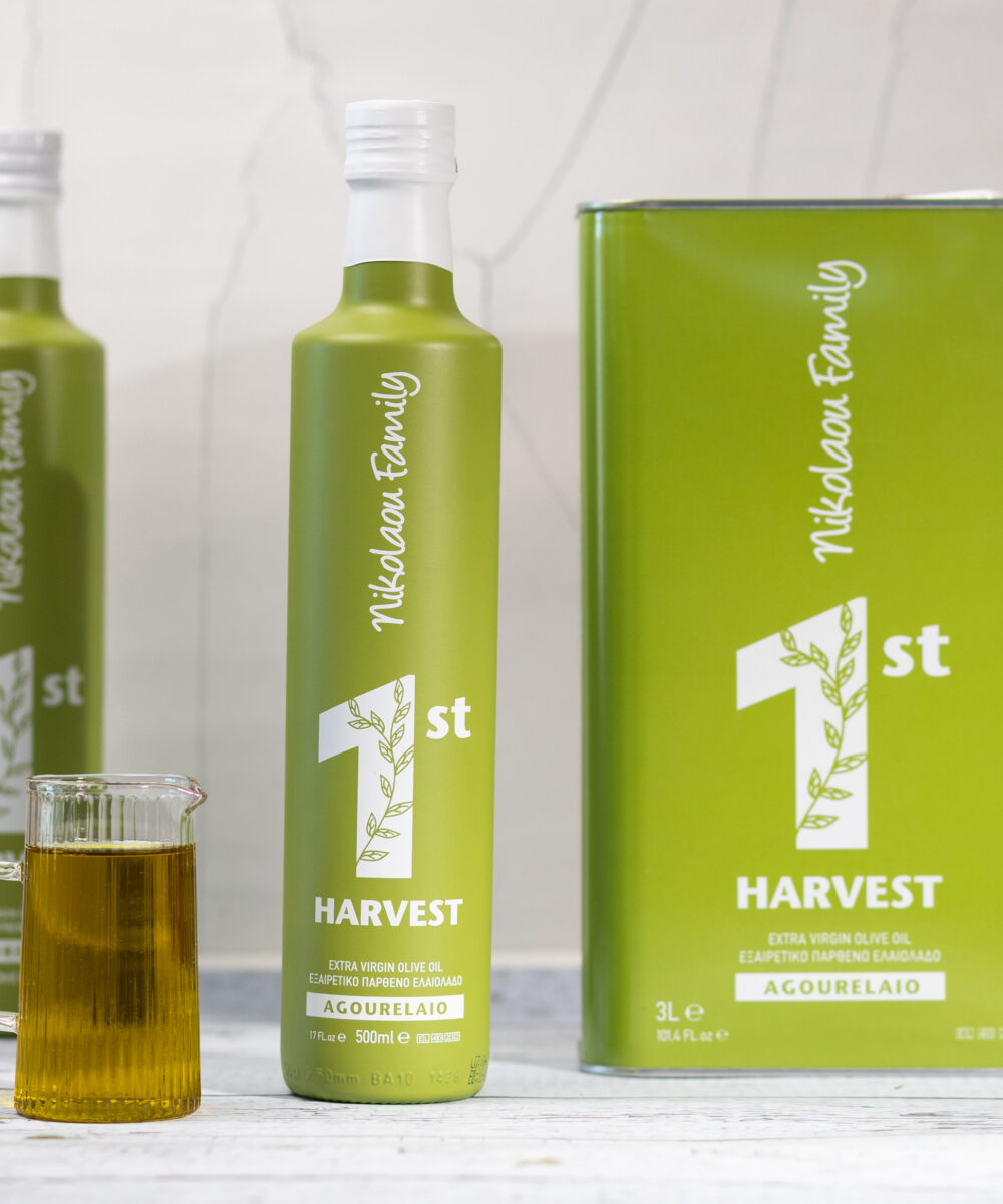 First harvested extra virgin olive oil Nikolaou Family