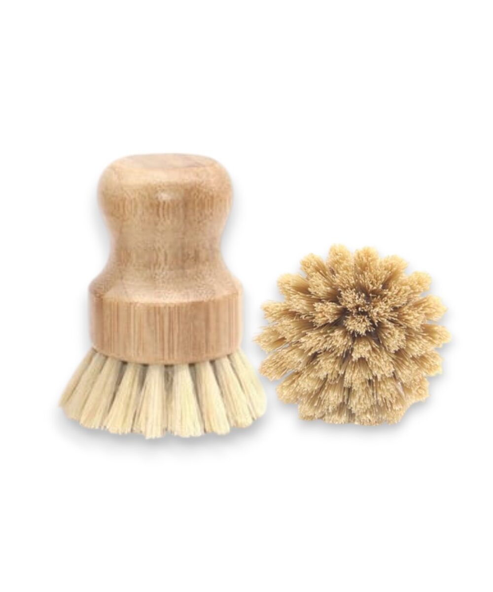 Βούρτσα Καθαρισμού πιάτων από bamboo στρογγυλή